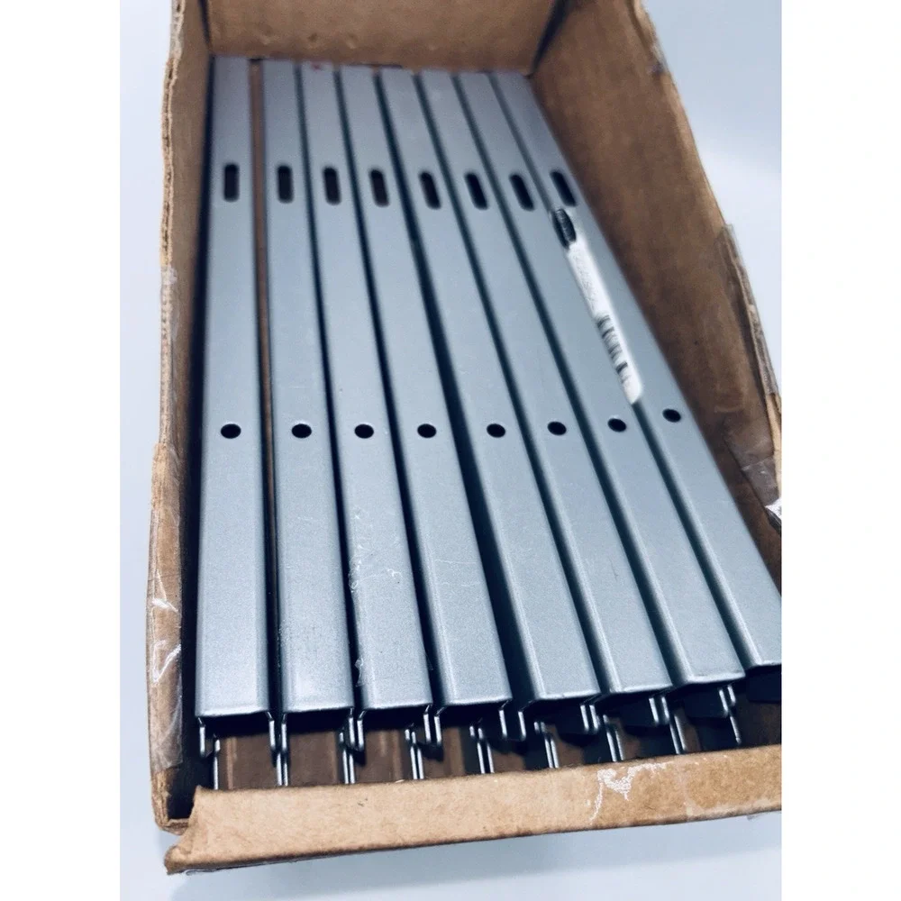 8 Rubbermaid 9” Twin Track Satin Nickel Shelf Brackets FG4C0402NCKL Silver NEW